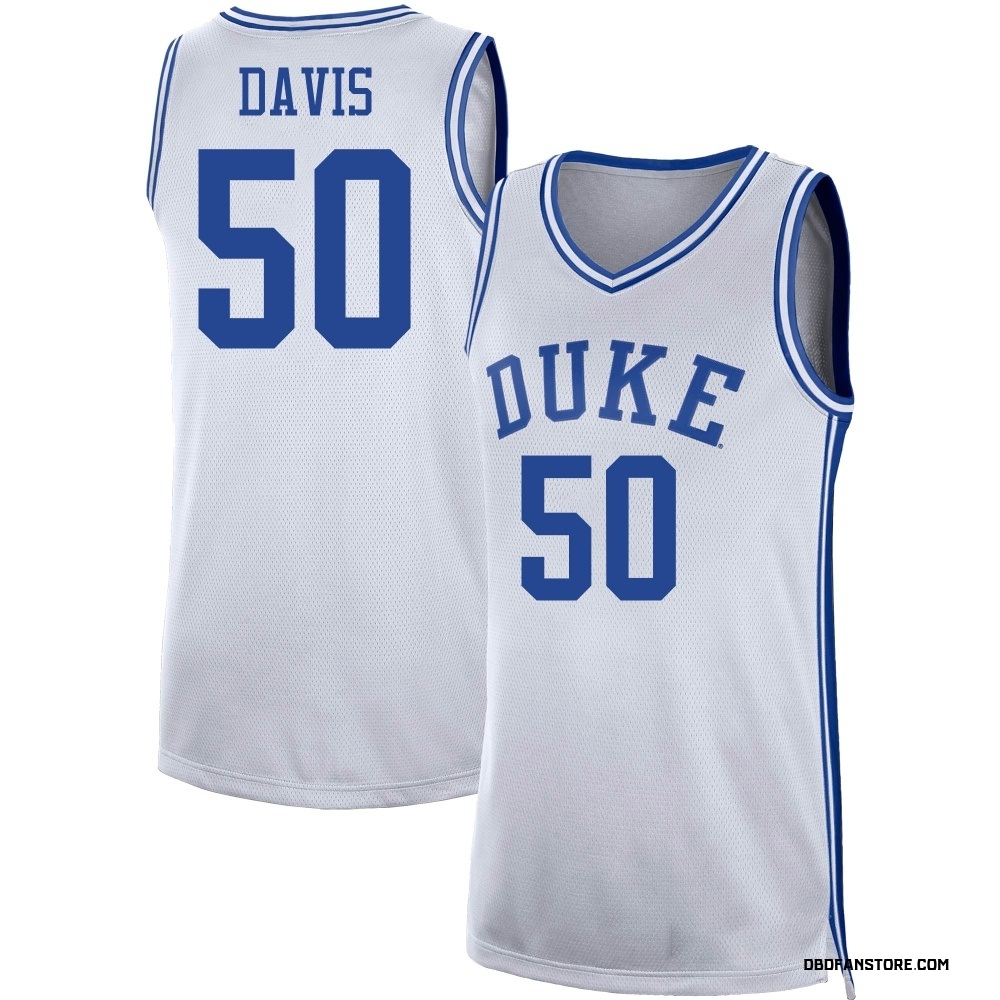 Men's Brock Davis Duke Blue Devils Replica Basketball Jersey - White