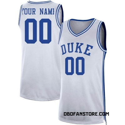 Men's Custom Duke Blue Devils Replica Basketball Jersey - White
