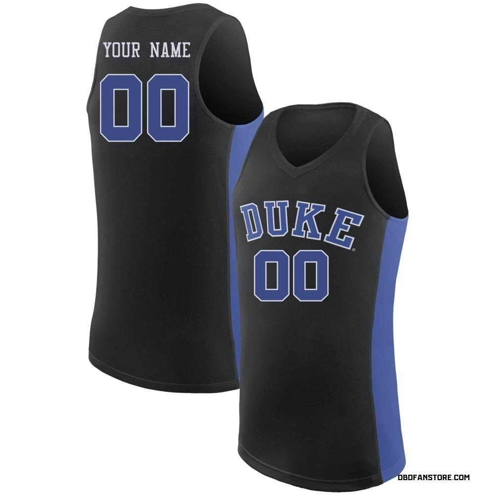 Men's Custom Duke Blue Devils Replica /Royal Basketball Jersey - Black