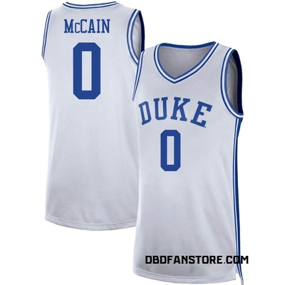 Men's Jared McCain Duke Blue Devils Replica Basketball Jersey - White