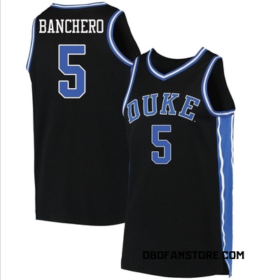 Men's Paolo Banchero Duke Blue Devils Replica Basketball Jersey - Black