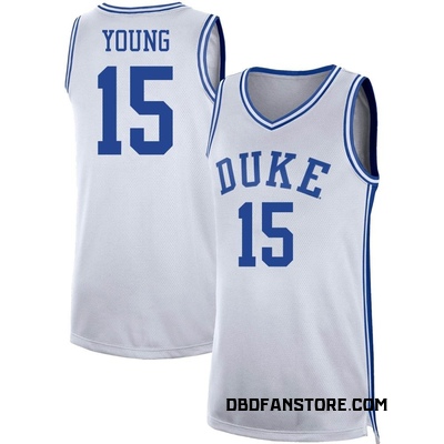 Men's Ryan Young Duke Blue Devils Replica Basketball Jersey - White
