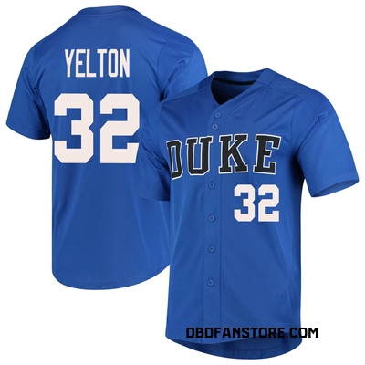 Men's Sam Yelton Duke Blue Devils Replica Vapor Untouchable Full-Button Baseball Jersey - Royal