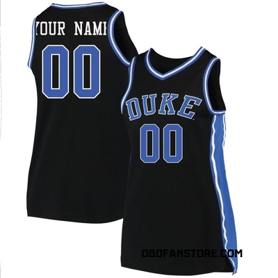 Women's Custom Duke Blue Devils Replica Basketball Jersey - Black
