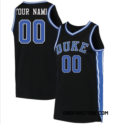 Youth Custom Duke Blue Devils Replica Basketball Jersey - Black