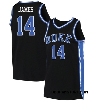 Youth Sion James Duke Blue Devils Replica Basketball Jersey - Black