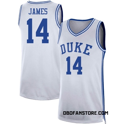 Youth Sion James Duke Blue Devils Replica Basketball Jersey - White